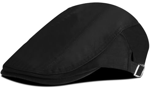 AOOWU Mens Tweed Flat Cap, Newsboy Cap, Adjustable Fashion Newsboy Beret Hat, Gatsby Golf Flat Hat, Driving Cabbie Flat Hat, Cambridge Hunting Hats for Men, Duckbill Cap, Lightweight & Breathable