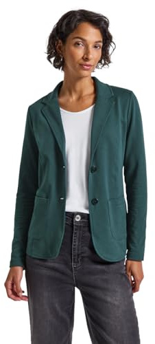 Street One Blazer Basic da Donna, Verde Foglia di tè Profondo, 42