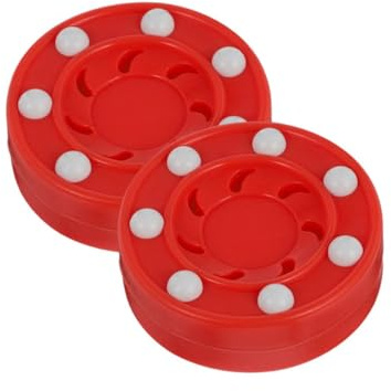 Mikikit 2 Piezas Puck de Hockey sobre Patines Entrenamiento Profesional Superficie Lisa Dura para Interior y Exterior Adultos