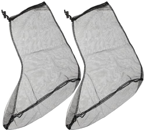 FOMIYES Breathable Mesh Mosquito Protective Feet Cover for Outdoor Hiking Camping Fishing, Wear-Resistant Anti-bite Foot Sleeves, 1 Pair S/m for Jungle and Park Use