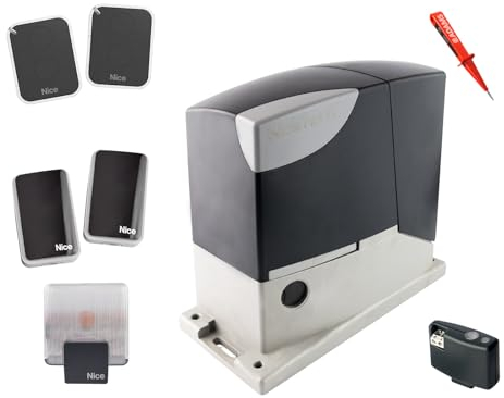 Nice ROBUS 400 KIT Schiebetorantrieb 400kg + 2x Handsender ON2E + Lichtschranken EPMB + Warnlicht ELDC EADAMS Set 5in1