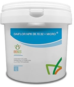 Bioges DAIFLOR NPK 8.10.32 CONCIME FOGLIARE + MICROELEMENTI 2,5 kg