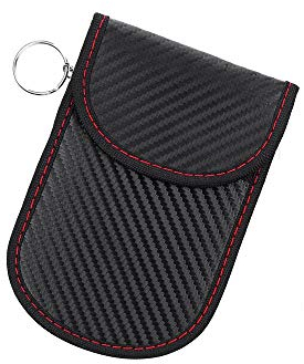 RFID Schutztasche für Autoschlüssel, Keyless Autoschlüssel-Etui mit RFID-Schutz, Schlüsseltasche mit Signalblocker, schwarz