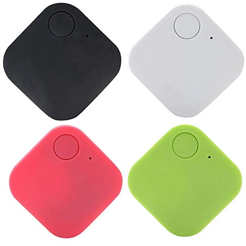 Riloer 4 Mini Localizadores de Motor de coch, buscadores de Llaves, Mascotas Bluetooth Smart Trackers Monedero rastreador de Equipaje Anti perdido recordatorio