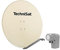 TechniSat SATMAN 850 Plus – Satellitenschüssel für 4 Teilnehmer (85 cm Sat Komplettanlage, Spiegel mit Masthalterung und UNYSAT Universal-Quattro-Switch LNB im Wetterschutz-Gehäuse) beige