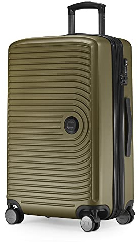 Hauptstadtkoffer Mitte - Mittelgroßer Hartschalenkoffer, TSA, 4 Rollen, Check-In Gepäck mit 8 cm Volumenerweiterung, 68 cm, 88 L, Avocado