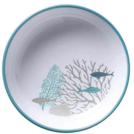 Marine Business Piatto profondo in melamina, grande, 18 cm, Coastal – Serie singola