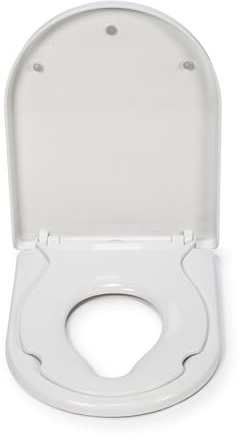 Croydex Hilier D Shaped Potty Training Toilet Seat - Removable Magnetic Child Seat with Soft Close Mechanism, Quick Release Hinges and an Antibacterial Treated Surface (Family Toilet Seat)