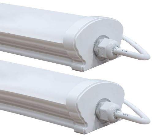 Europalamp - Réglette LED Étanches 120 cm - 36W - 3600LM - Blanc | Intérieur et Extérieur : Garages, Caves, Piscines, Parkings, Halls Industriels (4000k - Blanc neutre, 2)