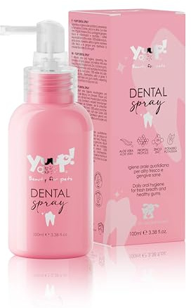 Yuup! - Spray dental de 100 ml para perros y gatos para el cuidado dental del perro contra la placa y el mal aliento, eliminador de sarro, spray de pasta de dientes