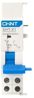 BJWVHGGE Déclencheur Shunt SHT-X1 SHT-X3 AC230V/400V AC/DC 24/48V, Accessoire for disjoncteur série NXB-63 NXB(for NXB-63 MCB,DC AC24 48V)