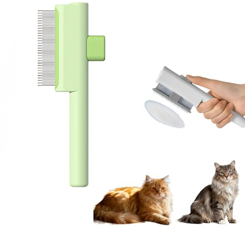 GUPPBF Brosse pour Animaux，Brosse pour Chats & Chiens，Enlève 95% des Poils Morts, Douceur Garantie pour Un Pelage sain (Veat)