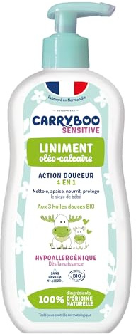 CARRYBOO - Liniment Oléo-calcaire aux 3 huiles Bio - Flacon pompe 450ml - Switch
