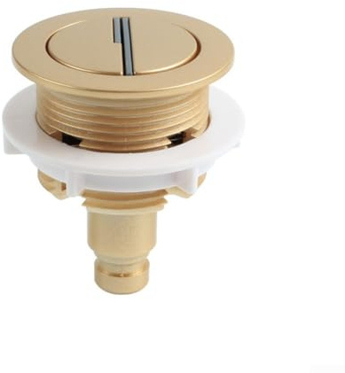 Pulsante di ricambio per cassetta WC, 1 confezione da 1 valvola di scarico cromata a doppio scarico standard per serbatoi standard a doppio scarico, funzione di scarico a metà e pieno, design a