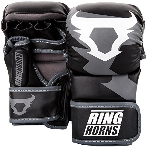 Ringhorns Charger Guanti Sparring da MMA, Unisex – Adulto, Nero, S/M
