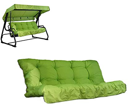 TECNOWEB Cuscini per Dondolo 4 Posti - Incluso nel Ricambio Anche Il tettuccio Coordinato - 100% Made in Italy - Ideale per Esterni (Giardini e Cortili) - Telaio Non Incluso