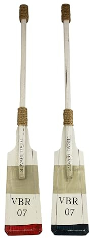 Sea-Club Paddel Holz bemalt, Set/2, 80x12,5x4cm