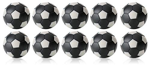 Robertson Kickerball Winspeed 35 mm 10er Set schwarz-Silber, farbecht, Abriebfest und langlebig, für Tischfußball und Tischkicker