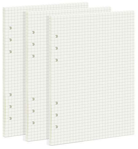 135 ark A5 fyrkantigt papper, OVISEEN fyrkantigt 6 tomma hål mobila blad för Filofax A5 Bullet Agenda Resebok