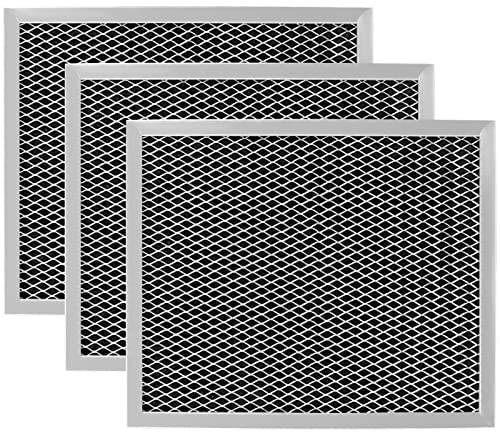 97007696 Replacement Filter For B-Roan - 10.5 X 8.75 Range Hood Filter Compatible with Stove Vent Fan With Aluminum Mesh Charcoal Combo By Funmit- Replaces 6105c 97007697-3 Pack