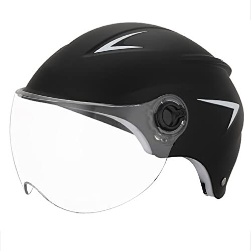 Caschi Scooter per Donne e Uomini ECE/DOT Omologato Mezza Caschetti per Moto con Visiera, metà Aperto Faccia Casco del Motociclo per Cruiser Chopper Moped Pilot (Color : F, Size : 54-61cm)