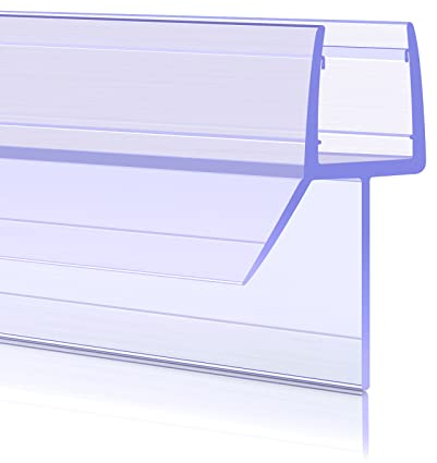 Sarmeley Shower Screen Seal Strip, 4Pcs Shower Door Seal Strip for 4-7mm Curved Or Straight Glass Up to 16mm Gap, Perfect Shower Seal Strip - 4x300mm