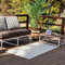 Livabliss Outdoor Teppich wetterfest, Erzin - In und Outdoor Teppich für Balkon 80x150 cm, Terrasse, Garten, Küche - Outdoor Teppich Boho Style, Teppich für draußen - Teppich Hellgrau und Elfenbein