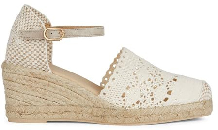 Geox Sandalo da donna D Gelsa Low B Wedge, LT Tortora, 36 EU, Tortora, 36 EU