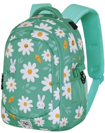 Oh My Pop! Blooming-Plus löparryggsäck, turkos, 34 x 46 cm, kapacitet 32 L, Turkos, En storlek, PLUS löparryggsäck blommande