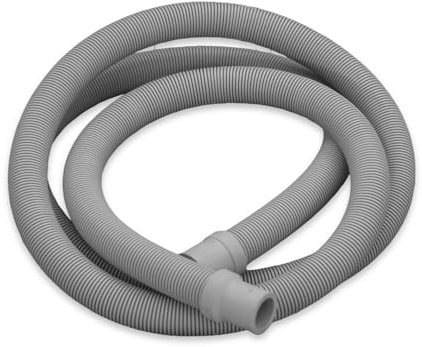 Manguera de desagüe universal resistente para lavadoras y lavavajillas, 2 m, color gris (1,2 m)