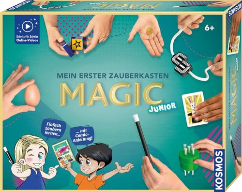 Kosmos 694333 Magic Junior – Mi Primera Caja mágica, Caja mágica para niños a Partir de 6 años, fácil Aprender Trucos de Magia Gracias a Las Instrucciones de cómic