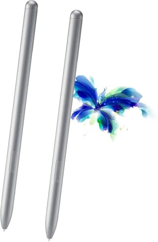 2 Stück Galaxy Tab S7 Ersatz Eingabestift für Samsung S Pen EJ-PT870 für Samsung Galaxy Tab S7 / S7+, Ersatz Stift+ Spitzen/Federn(Mystic Silber)
