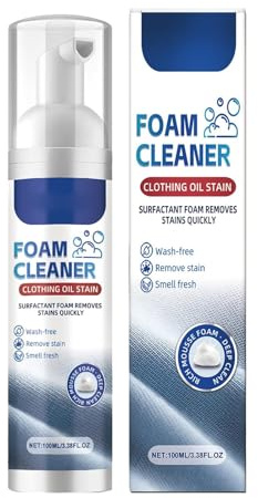 KOAHDE Spray Detergente Senza Risciacquo,Spray Lavaggio a Secco Vestiti,100ML,Elimina Macchie Tenaci e Lascia Profumo per Pulire i Vestiti