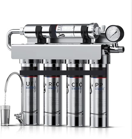 Impianto ad osmosi inversa, Depuratore d'acqua Filtro potabile diretto for uso domestico, di filtraggio 'acqua for depuratore d'acqua in acciaio inossidabile con ultrafiltrazione a cinque stadi(LCD sc