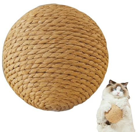 Generico Palla Giocattolo Per Gatti - Tiragraffi Con Suono Integrato E Sfera Rotolante, Stimolazione Istinti E Movimento | Accessorio Interattivo Resistente Per Felini Domestici Gioco Quotidiano
