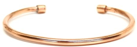 Genérico Pulsera de Cobre Hecha a Mano, 100% Cobre Puro, Joyería para Hombre, Regalo de Septimo Aniversario, Brazalete para Artritis (18cm - M)