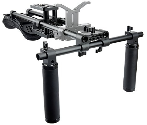 NICEYRIG Sistema de Soporte de Soporte de Hombro con Kit Deslizante de Montaje en Placa Base de cámara/videocámara