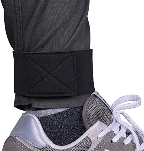 Wisdompro Serre Pantalon, 1 Paire de Jarretières 13''(Circonférence), avec Crochet et Boucle pour Pantalons, Bottes, pour Échassiers, Mouche, Pêche, Chasse, Randonnée, Cyclisme, Jardinage