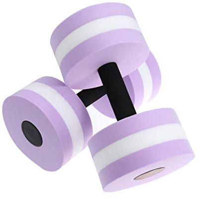 SEWACC Aquatic Exercise Dumbbells 2Pcs Water Dumbells Foam Water Weights Aquatic Fitness Equipment for Water Aerobics (Purple)