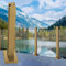 GIVROLDZ Edelstahl Zeitgenössisch Treppengeländer Aus Glas, Quadrat Deck Paneel-Balustradenstange Geländersäule Für Garten/Schwimmbad/Deck/Balkon,End Post,70cm/7.5inch