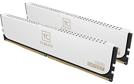 TEAMGROUP T-Create Expert Overclocking 10L DDR5 64GB Kit (2 x 32GB) 6400MHz (PC5-51200) CL34 Desktop Memory Module Ram White - CTCWD564G6400HC34BDC01