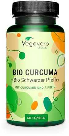 Curcuma e Piperina Plus | 14.200 mg in polvere (7:1 – 60:1) | Salute Articolazioni e Fegato | Antinfiammatorio e antiossidante | No OGM | Vegan | Vegavero®