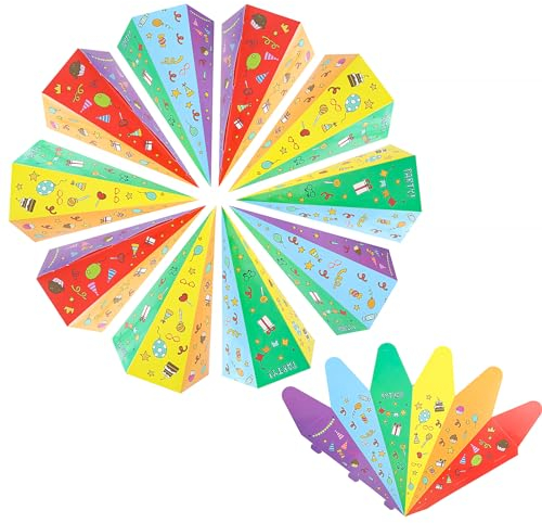 Necdeol 10stk Schultüte für Mädchen Junge, 30cm Geschwisterschultüte, DIY Schultüte zur Einschulung, Faltbare Zuckertüte für die Einschulung zum Schulanfang, Geschwistertüten für Kinder Mädchen Party