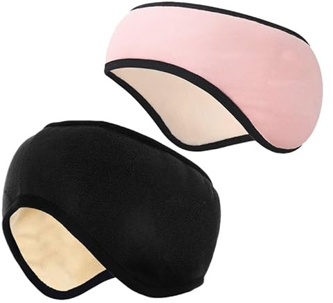 OATIPHO Lot de 2 bandeaux de auditive pour homme et femme - Bandeau en polaire - Cache-oreilles pour le sport, le jogging, la course, le sommeil, Couleurs assorties., M