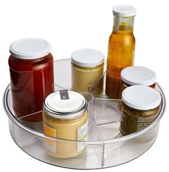 Lakeland Rotating Clear Fridge Store 29.5cm 5 Removeable compartments Great for Pantries, cabinets and cupboards