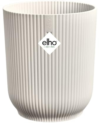 Elho Vibes Fold Orchid High 12,5cm - Vaso per Orchidee da Interno - Vasi per Fiori - 100% plastica riciclata - Bianco/Linen White