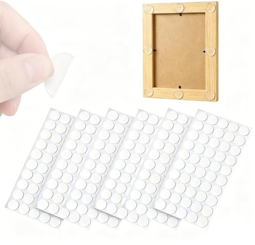 300 unidades de almohadillas adhesivas dobles redondas transparentes, puntos adhesivos autoadhesivos fuertes y resistentes al agua para manualidades DIY
