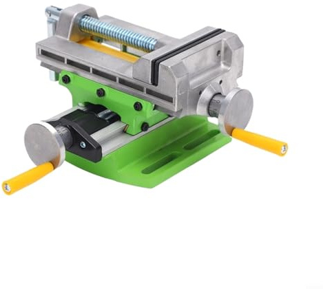 Lapiglo 3 Inch Cross Slide Vise Aluminum Alloy Precision Milling Machine Vice Dual-Axis Travel for Accurate Workpiece Positioning Green