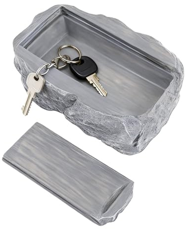 Nyckelskåp – dold nyckelförvaring utomhus, stor realistisk design för resor, trädgård eller gårdsanvändning, vattentät nyckelhållare för geocaching