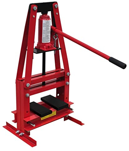 Ziaphsol Pressa idraulica da officina, 6 tonnellate, larghezza di lavoro 255 mm, corsa 130 mm, traverse regolabili in 2 posizioni, per boccole, cuscinetti, giunti sferici, riparazione garage